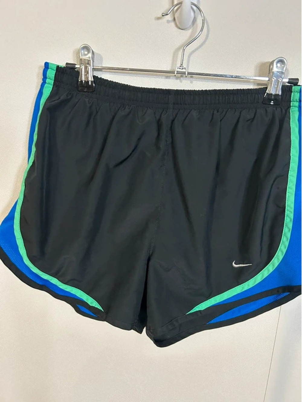 Nike Dri-FIT Running Athletic Shorts Women’s Medium Black Blue Green